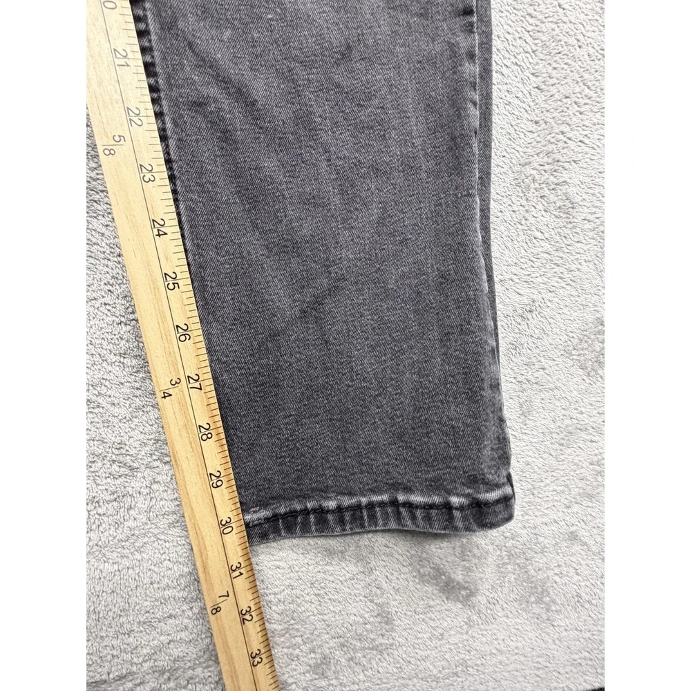 Levis 514 Jeans Mens Measured 34x31 Gray Straight‎ Charcoal Wash Denim Zip Fly